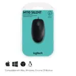 Logitech B110 Silent Wired USB Mouse - Black