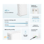 Mercusys 4G+ Cat6 AC1200 Router