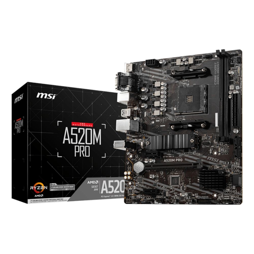 MSI A520M PRO AMD A520 Motherboard