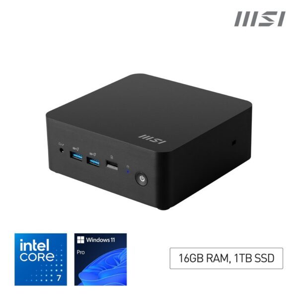 MSI Cubi NUC 1M Intel Core 7 Desktop PC (16GB/1TB, Win11 Pro)