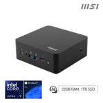 MSI Cubi NUC AI+ 2MG, Intel Core Ultra 9, 32GB RAM, 1TB Storage, Windows 11 PRO