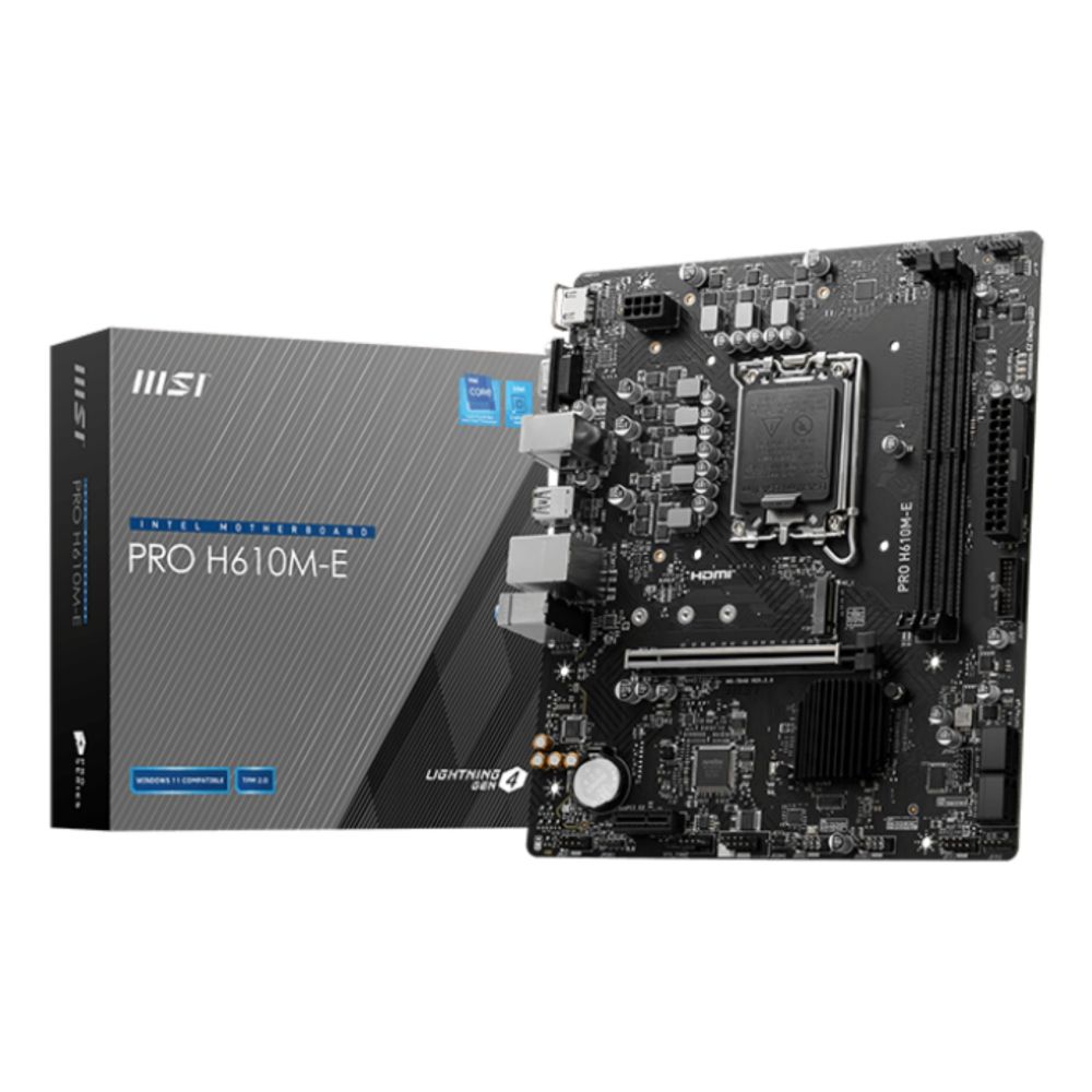 MSI PRO H610M-E micro ATX motherboard MSI PRO H610M-E micro ATX motherboard