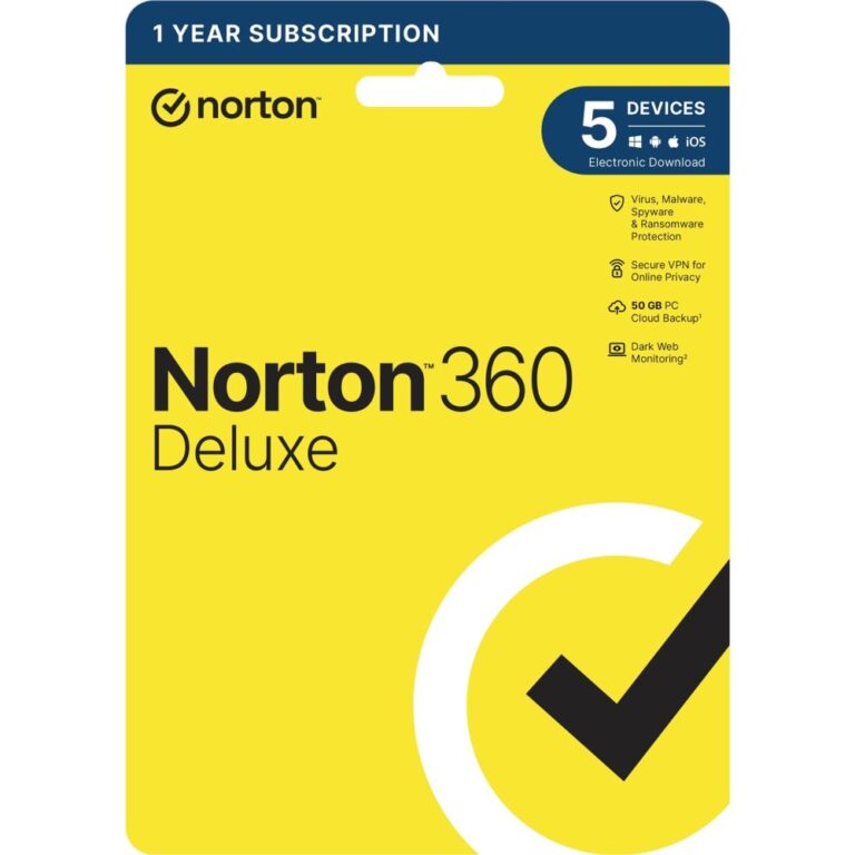 Norton 360 Deluxe 2022 - 5 Device Antivirus Suite