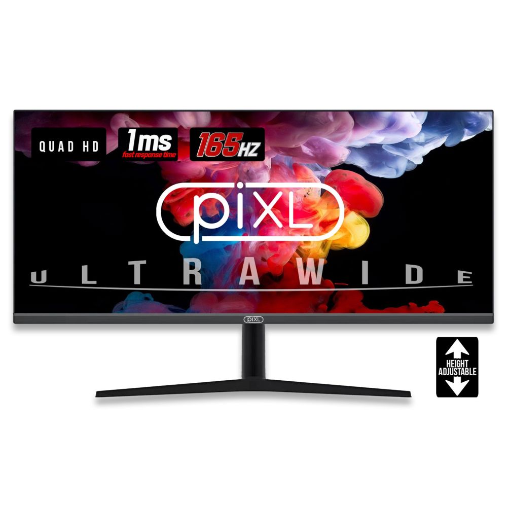 PIXL 34" UWQHD Gaming Monitor: 165Hz, 100% sRGB, 1ms Response