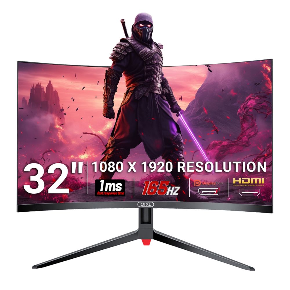 piXL CM32GF5 32" Curved Gaming Monitor with AMD FreeSync & Nvidia G-Sync