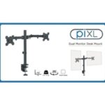 piXL DOUBLE ARM monitor mount Black 68.6 cm