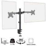 piXL DOUBLE ARM monitor mount Black 68.6 cm