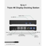 Plugable 12-in-1 USB-C Triple Monitor Dock