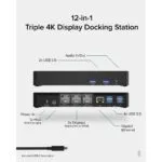 Plugable 12-in-1 USB-C Triple Monitor Dock