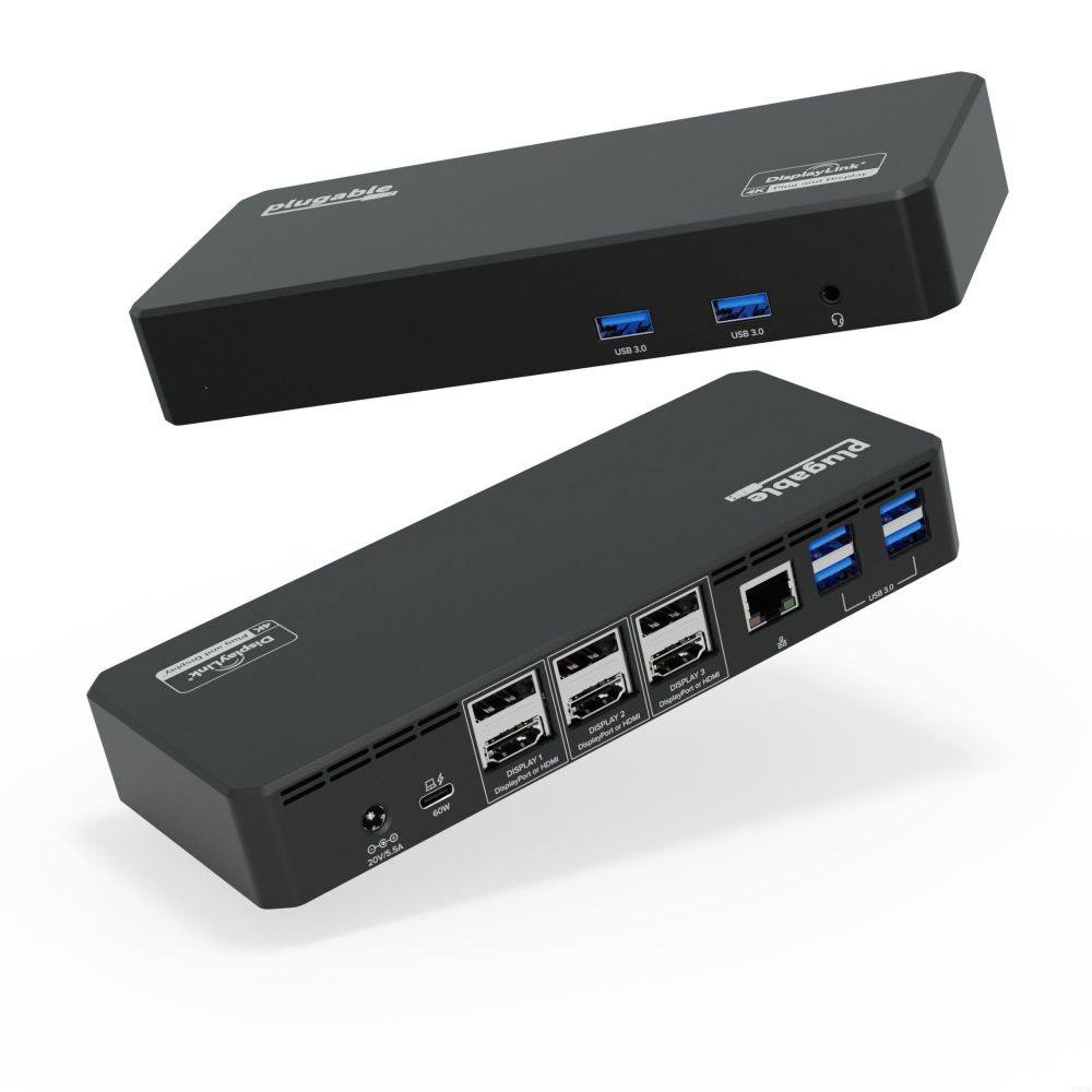 Plugable 12-in-1 USB-C Triple Monitor Dock