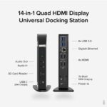 Plugable 14-in-1 USB-C Docking Station with 4x HDMI