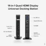 Plugable 14-in-1 USB-C Docking Station with 4x HDMI