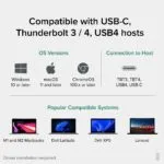 Plugable 14-in-1 USB-C Docking Station with 4x HDMI