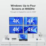 Plugable 16-in-1 Thunderbolt 4 Dock with 100W Charging and 4K Quad Monitor Support