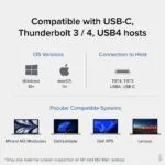 Plugable 16-in-1 Thunderbolt 4 Dock with 100W Charging and 4K Quad Monitor Support
