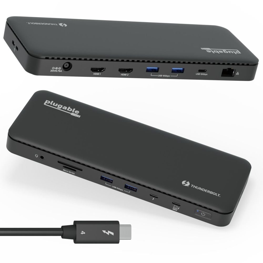 Plugable Thunderbolt 4 Dock with 100W Charging