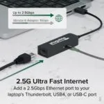 Plugable USB-C Ethernet Adapter 2.5Gb 100W PD