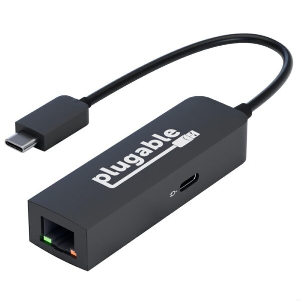 Plugable USB-C Ethernet Adapter 2. 5Gb 100W PD