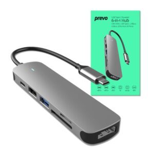PREVO C605A USB-C Dock Silver