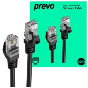 PREVO CAT6 20M Black Cable