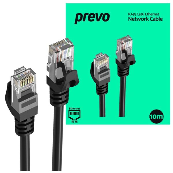 PREVO CAT6 Black 10m Cable