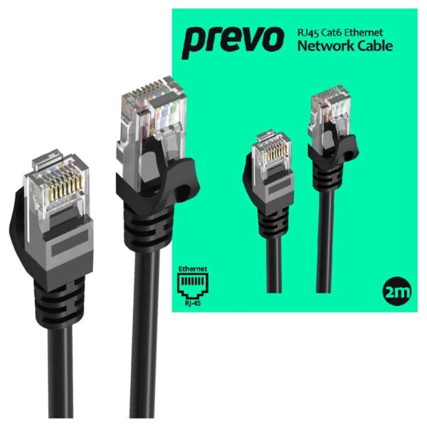 PREVO CAT6 Black 2M Cable