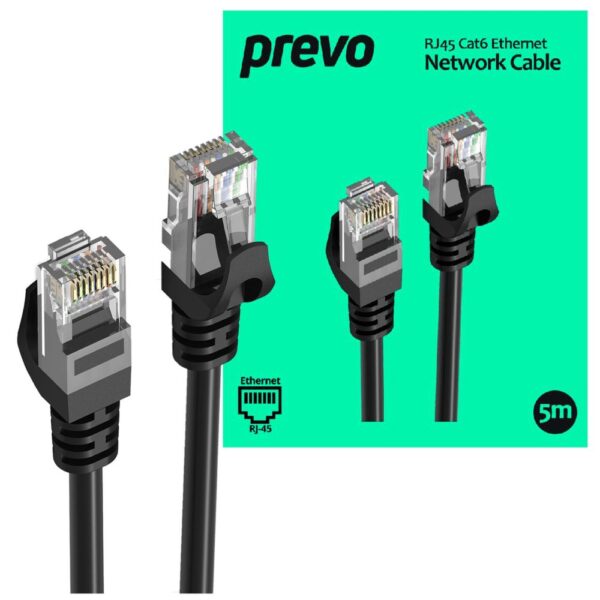PREVO CAT6 Black 5M Cable