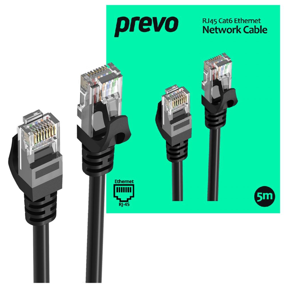 PREVO CAT6 Black 5M Cable
