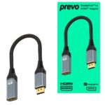 PREVO DisplayPort to HDMI Adapter 0.2m Black