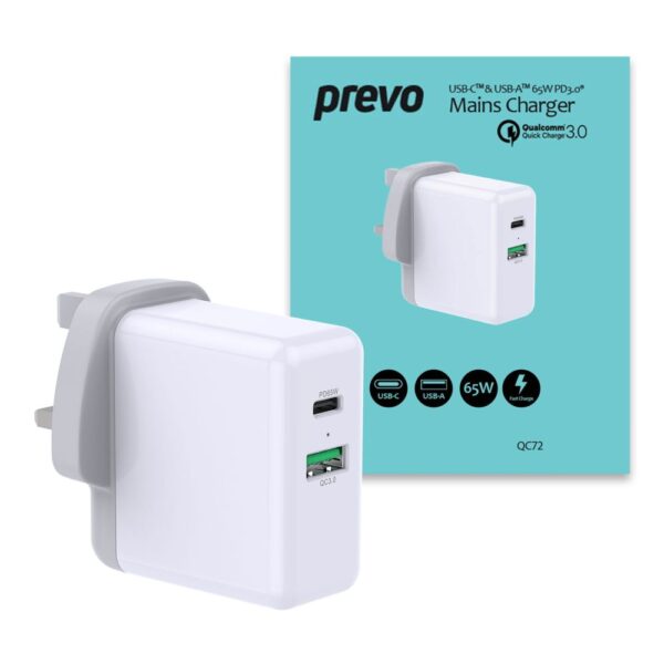 PREVO QC72 Mobile Charger White