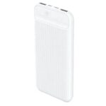 Prevo SP3012 10000mAh Power Bank, Dual-Port, White