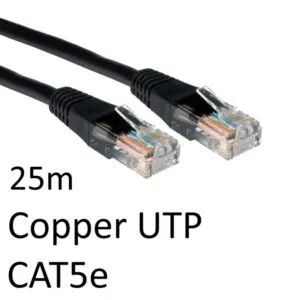 RJ45 CAT5e 25m Black Network Cable