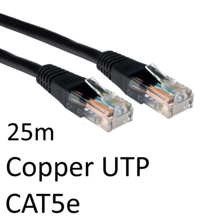 RJ45 CAT5e 25m Black Network Cable
