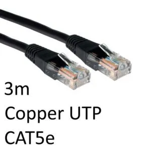 RJ45 CAT5e 3m Black Network Cable