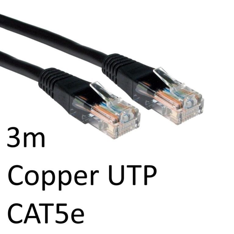 RJ45 CAT5e 3m Black Network Cable