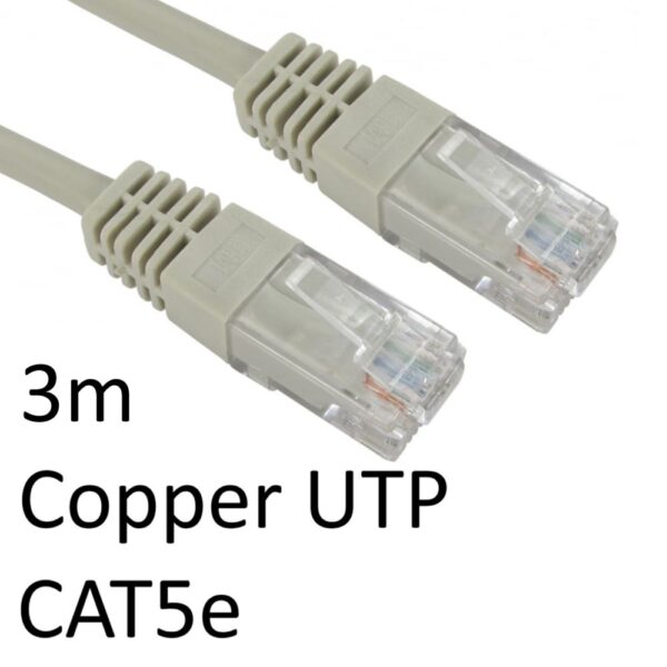 RJ45 CAT5e 3m Grey Network Cable