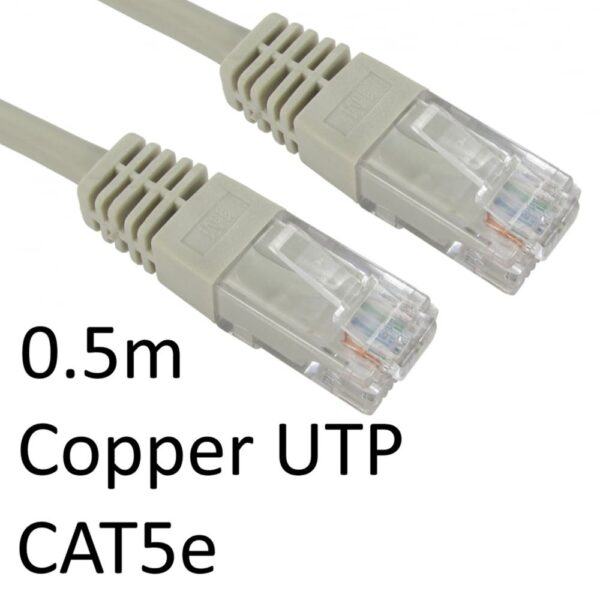 RJ45 CAT5e Network Cable 0.5m Grey