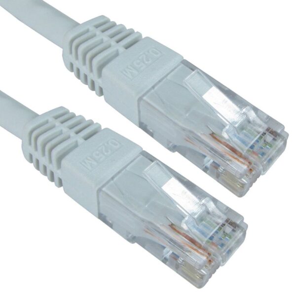 RJ45 CAT6 0.25m White Network Cable
