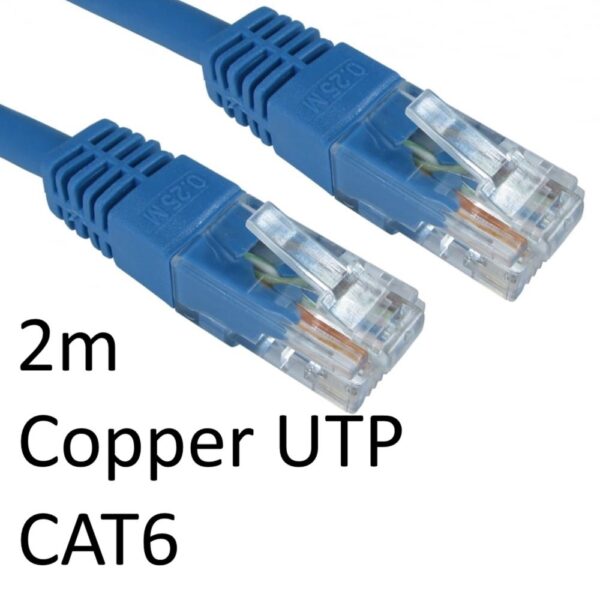 RJ45 CAT6 2m Blue Network Cable