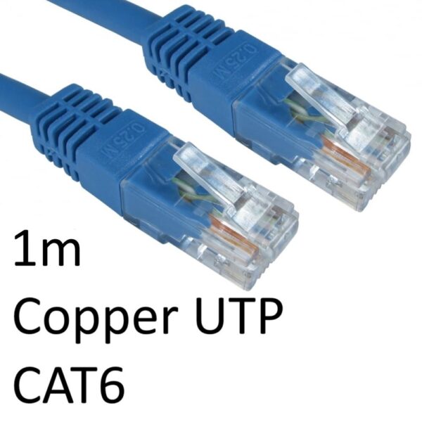 RJ45 CAT6 Network Cable 1m Blue