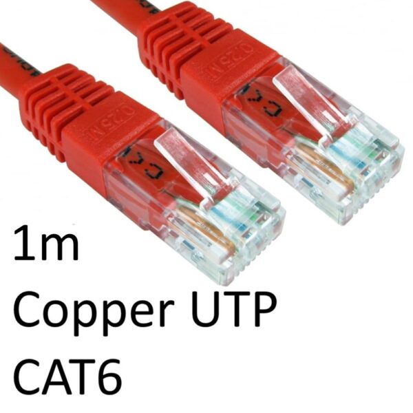 RJ45 CAT6 Network Cable 1m Red