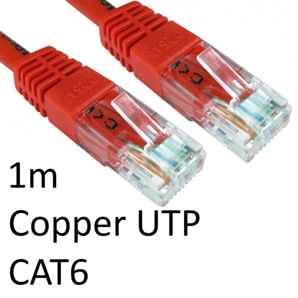 RJ45 CAT6 Network Cable 1m Red