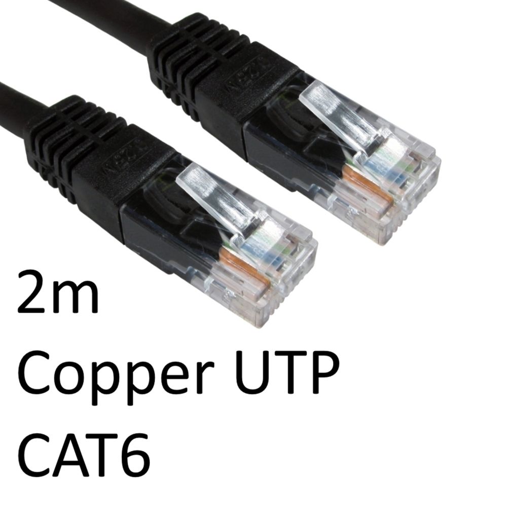 RJ45 CAT6 Network Cable 2m Black