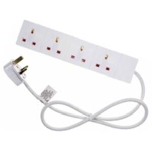 Target 4-Outlet Power Extension 2m White