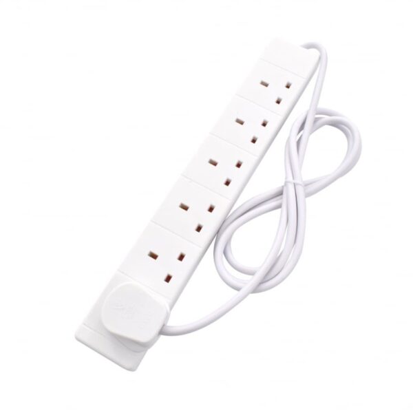 TARGET 6 Gang UK Mains Extension - White