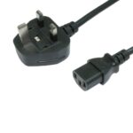 TARGET UK Plug To IEC C13 Extension Cable - Black