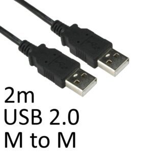 TARGET USB 2.0 A to A 2m Black Cable