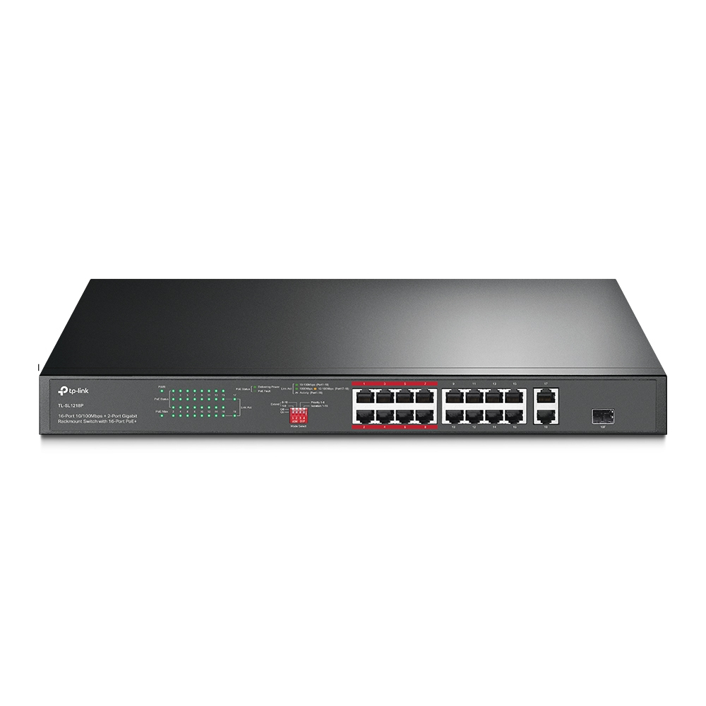 TP-Link 16-Port PoE+ Rackmount Switch