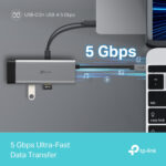 TP-Link UH5020C USB-C Hub 5000 Mbit/s Grey