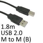 USB 2.0 Printer/Scanner Cable 1. 8m Black